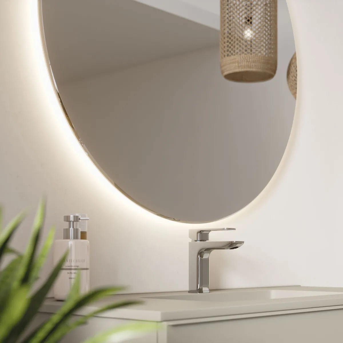 Runder LED-Badezimmerspiegel 80/90 cm | Mondialshop