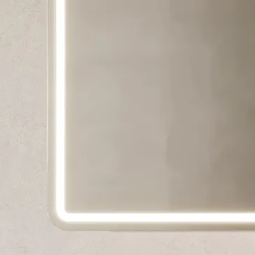 Miroir de salle de bain rectangulaire moderne à LED | Mondialshop