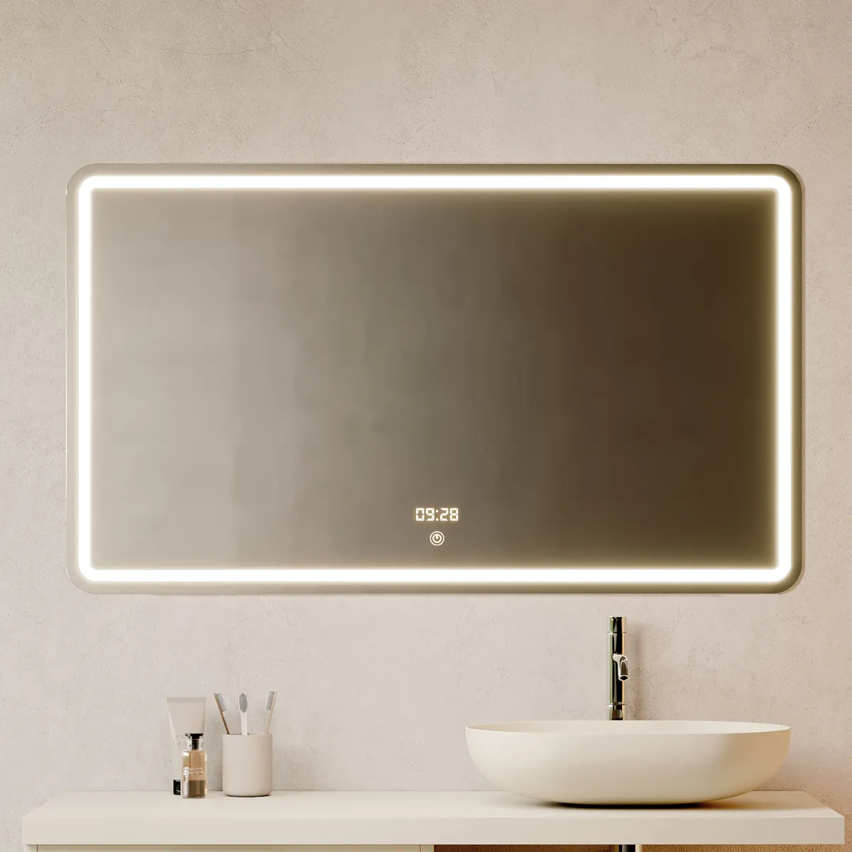 copy of Specchio a led rotondo 80cm e 90cm