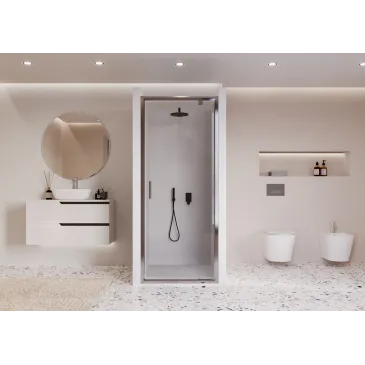 Porte de douche Adele 1 porte transparente à charnières h195 6 mm