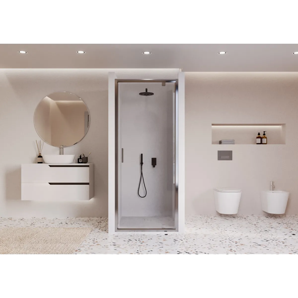 Duschtür 1 transparente Schwingtür h195 6mm Adele