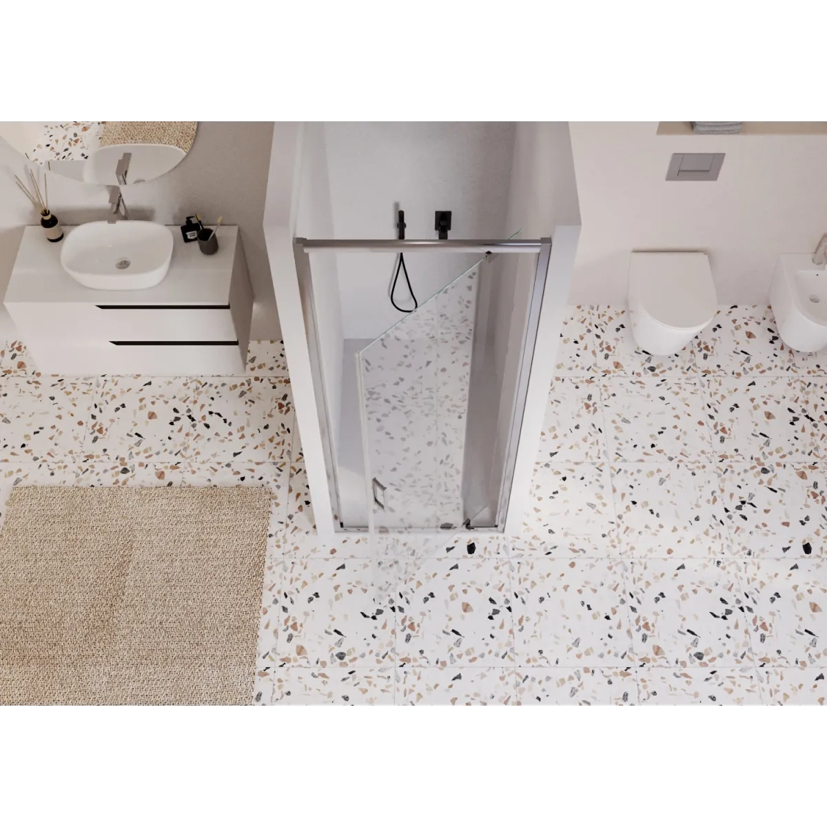 Duschtür 1 transparente Schwingtür h195 6mm Adele