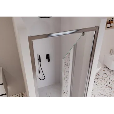 Adele 1-türige, transparente Drehtür für Dusche, Höhe 195 mm, 6 mm