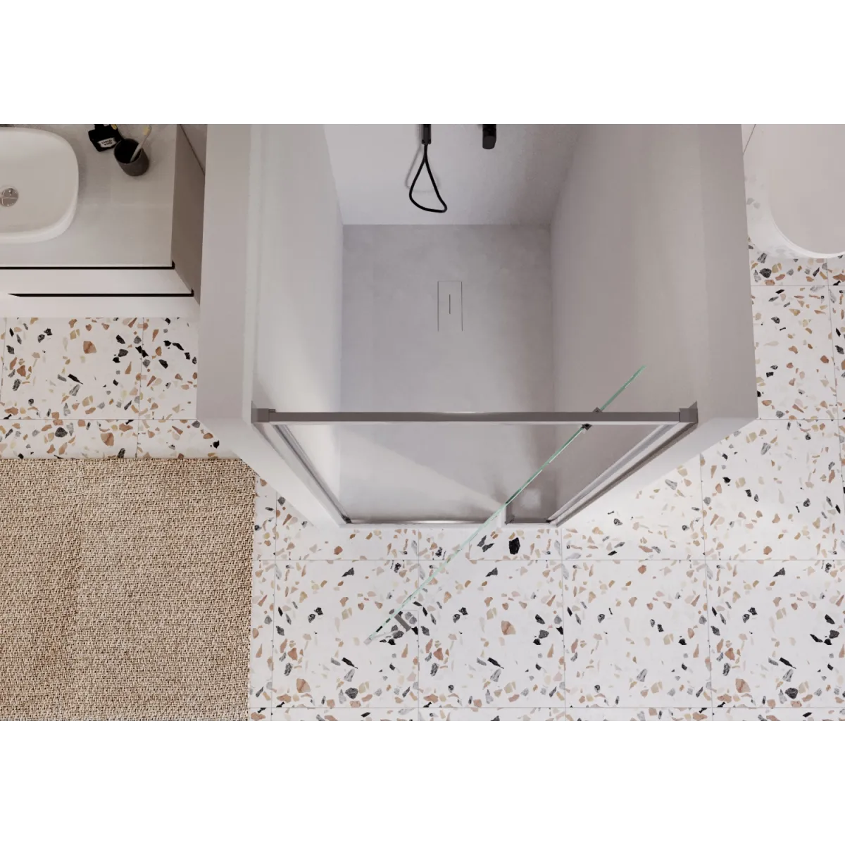 Duschtür 1 transparente Schwingtür h195 6mm Adele