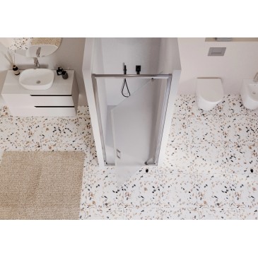 Porte de douche opaque monobloc 80 90 100 h195 6 mm anticalcaire