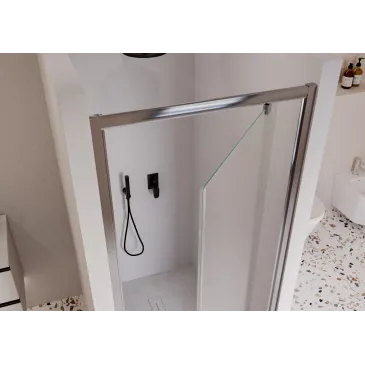 Porta doccia ad un anta opaca 80 90 100 h195 6mm anticalcare