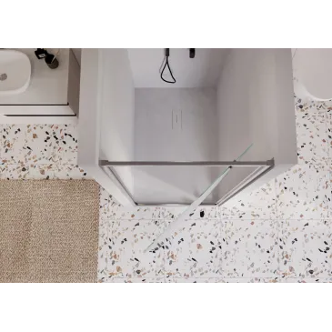 Porte de douche mono-panneau opaque 80 90 100 h195 6 mm anticalcaire