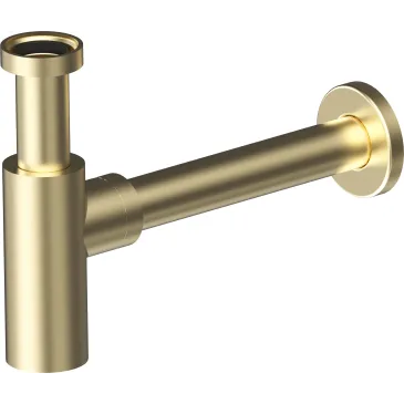 Siphon doré télescopique et inspectable pour évier