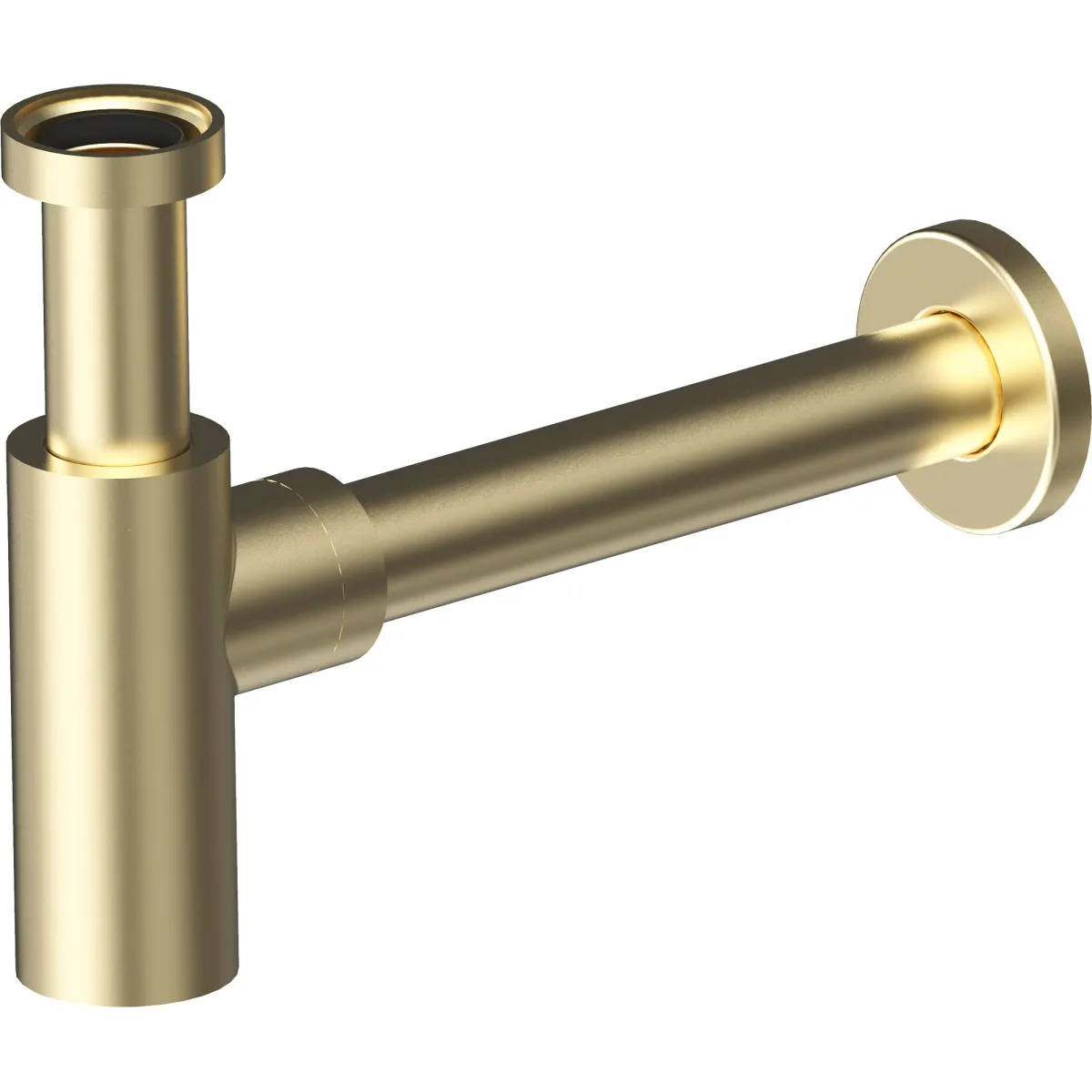 Siphon doré télescopique et inspectable pour évier