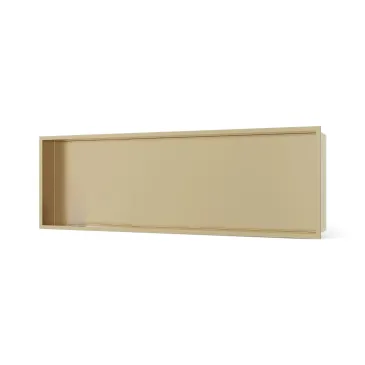 Niche de douche encastrée 60 x 30 cm, profondeur 8 cm, finition or brossé, GLAMOUR