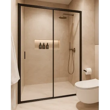 Porte de douche anticalcaire AGATA H195 porte coulissante