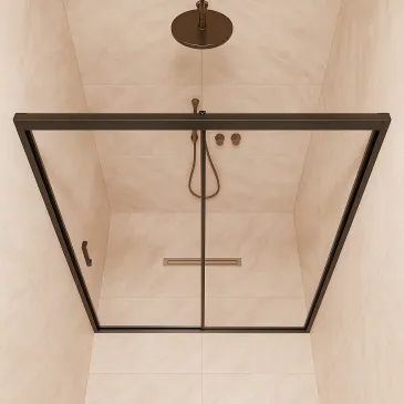 Porte de douche coulissante Agata pour niches, verre anticalcaire | Mondialshop