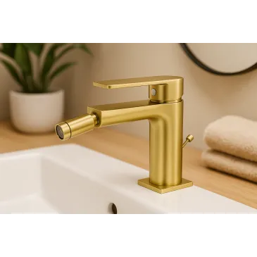 Miscelatore bidet oro spazzolato finitura pvd ALPHA