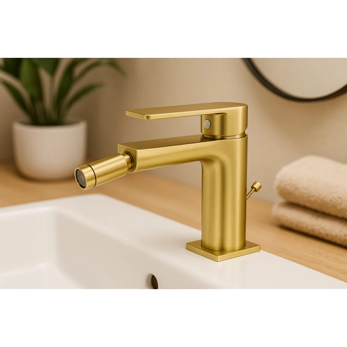 Miscelatore bidet oro spazzolato finitura pvd ALPHA