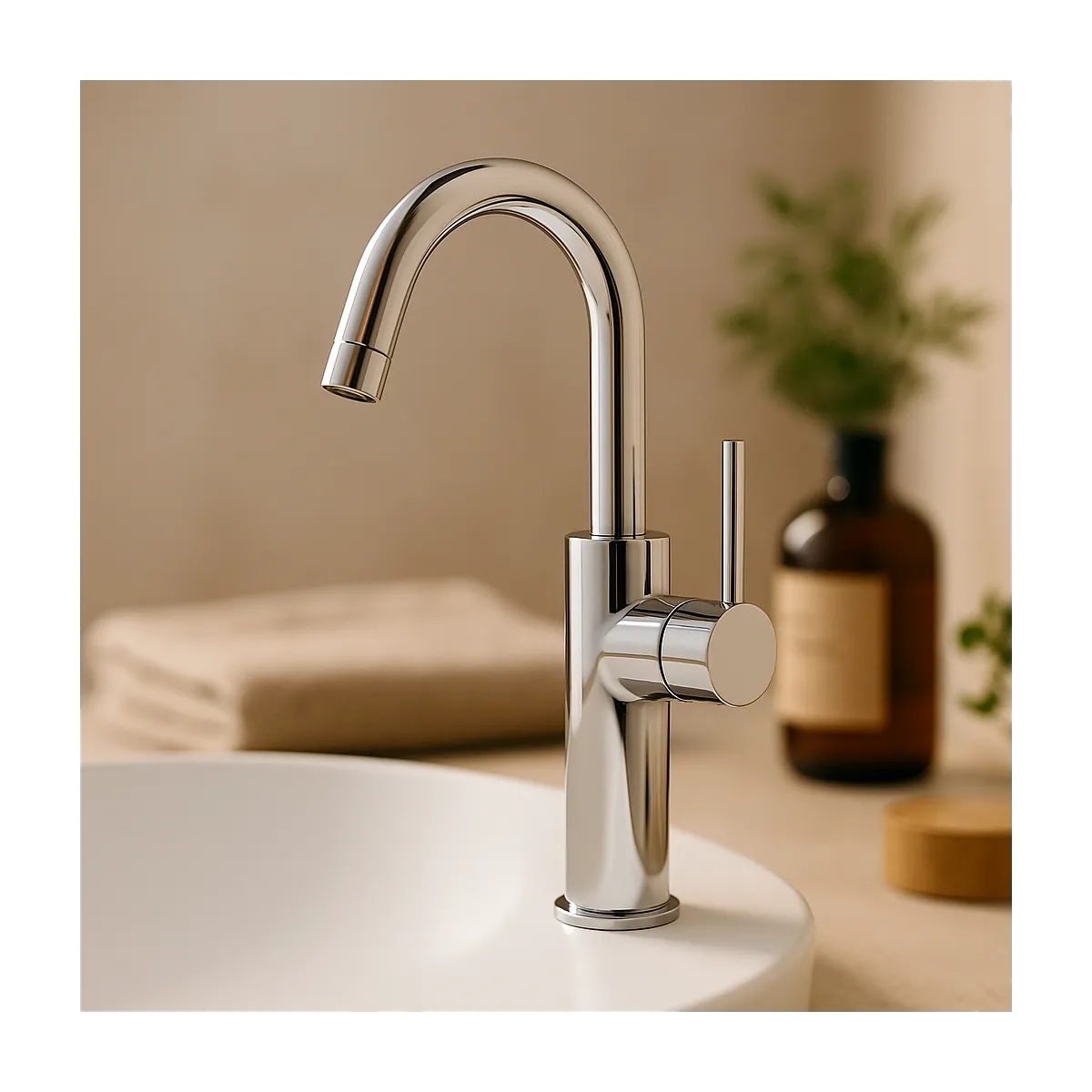 Rubinetto lavabo con bocca girevole cromo Jackie