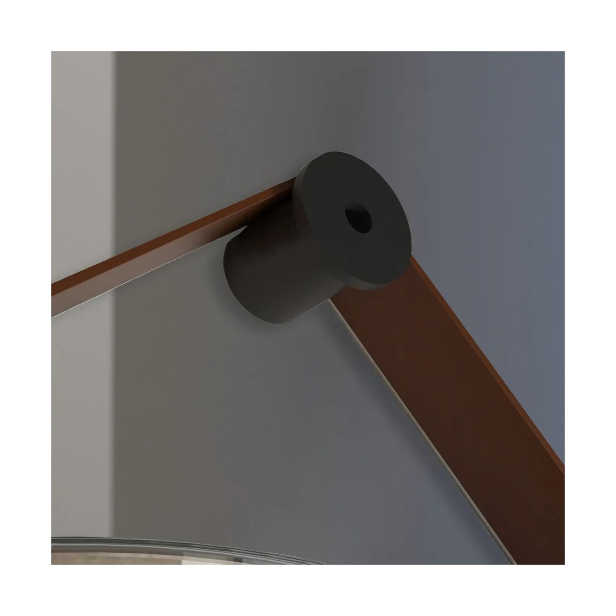 Miroir rond avec ceinture en cuir | Mondialshop
