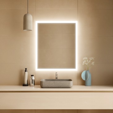 LED-Badezimmerspiegel mit Hintergrundbeleuchtung | Mondialshop