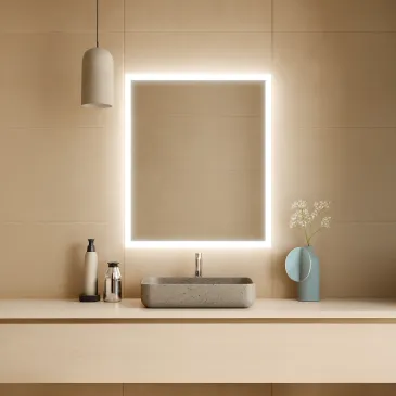 LED-Badezimmerspiegel mit Hintergrundbeleuchtung | Mondialshop