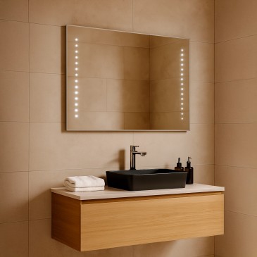 LED-Badezimmerspiegel mit polierter Kante | Mondialshop