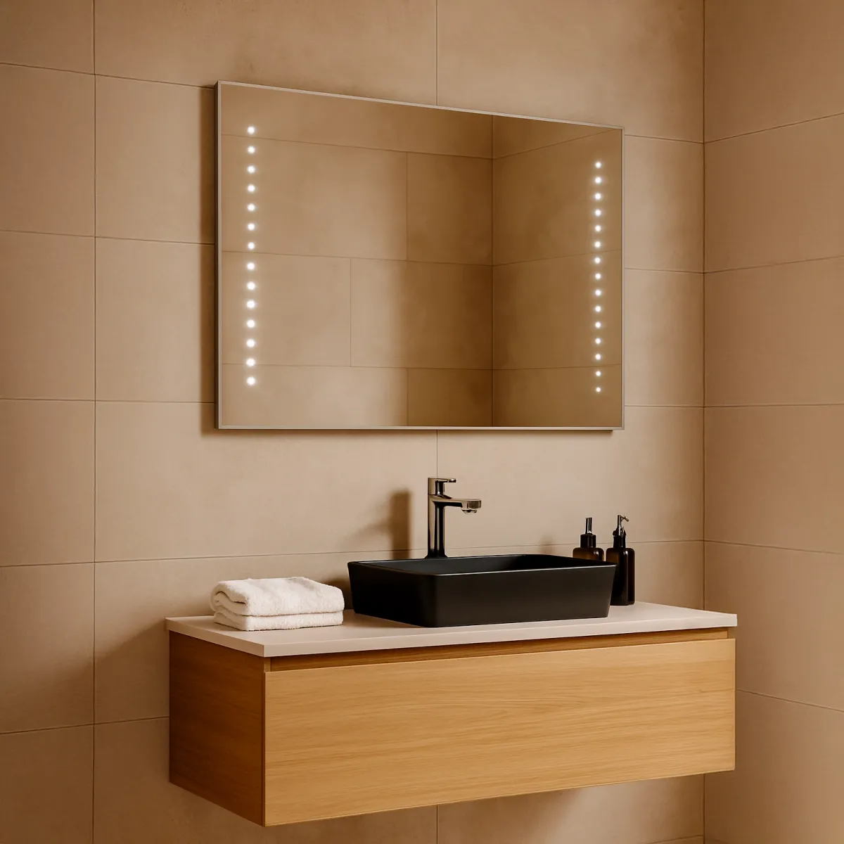 Miroir de salle de bain LED 70x100 ou 100x70 Giada-107