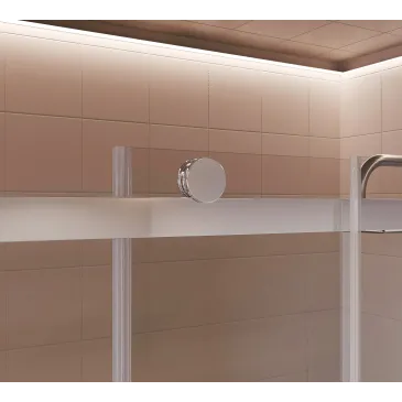 Transparente Antikalk-Duschschiebetür H195 EUCLIDE