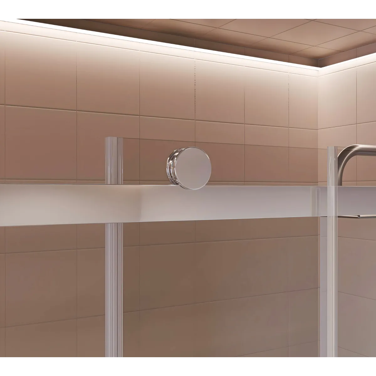 Transparente Antikalk-Duschschiebetür H195 EUCLIDE