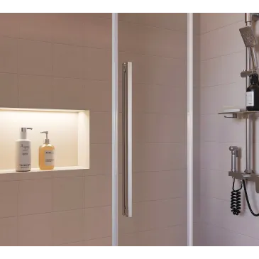 Transparente Antikalk-Duschschiebetür H195 EUCLIDE