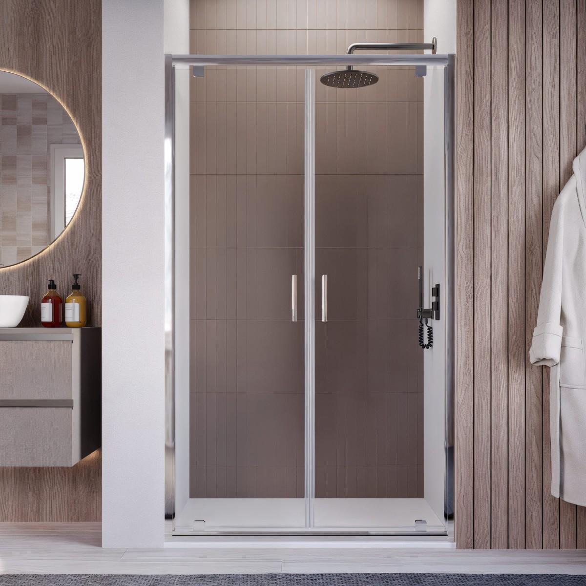 Porta doccia per nicchia apertura saloon Java