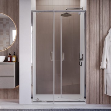 Porta Doccia h195 Saloon dentro fuori anticalcare 6mm JAVA