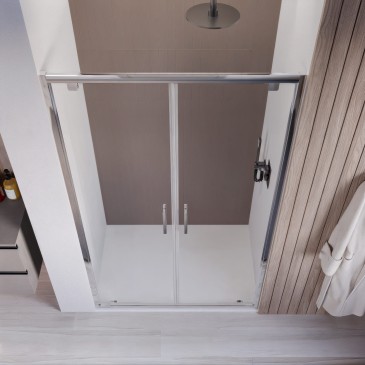 Porte de douche h195 Salon intérieur ou extérieur anticalcaire 6 mm JAVA
