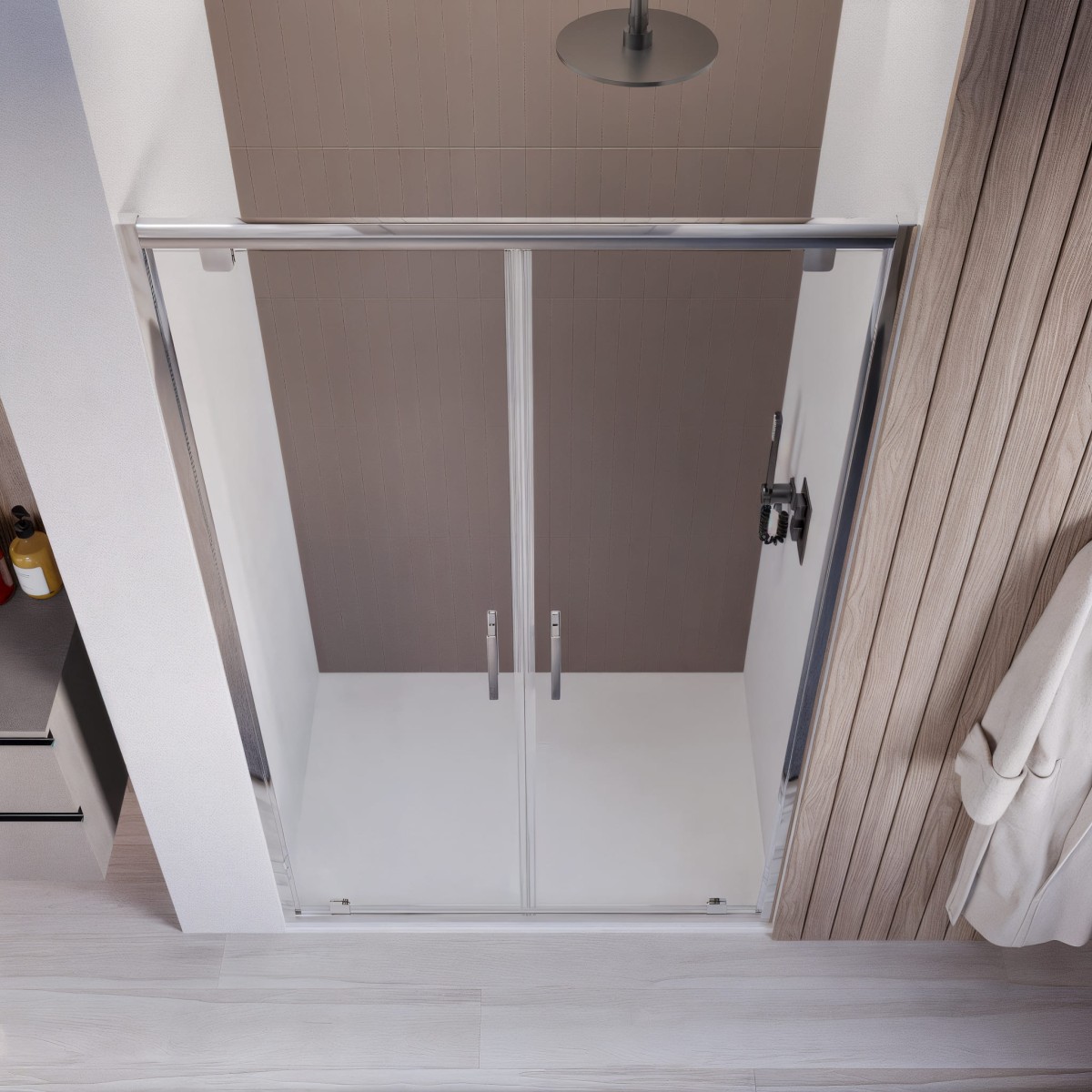Porta Doccia h195 Saloon dentro fuori anticalcare 6mm JAVA