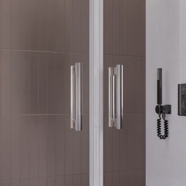 Duschabtrennung h195 Salon innen oder außen, kalkabweisend, 6 mm JAVA
