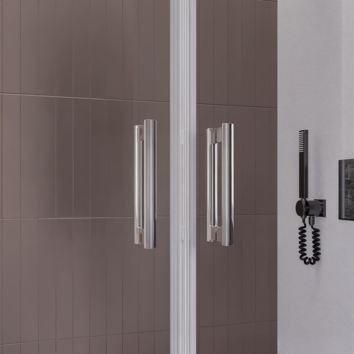 Porta Doccia h195 Saloon dentro fuori anticalcare 6mm JAVA