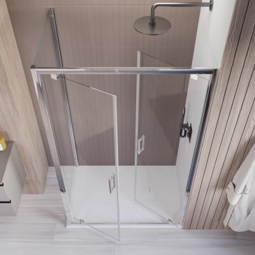 Cabine de douche, deux côtés, style salon, intérieur ou extérieur, transparente, h195, 6 mm Java