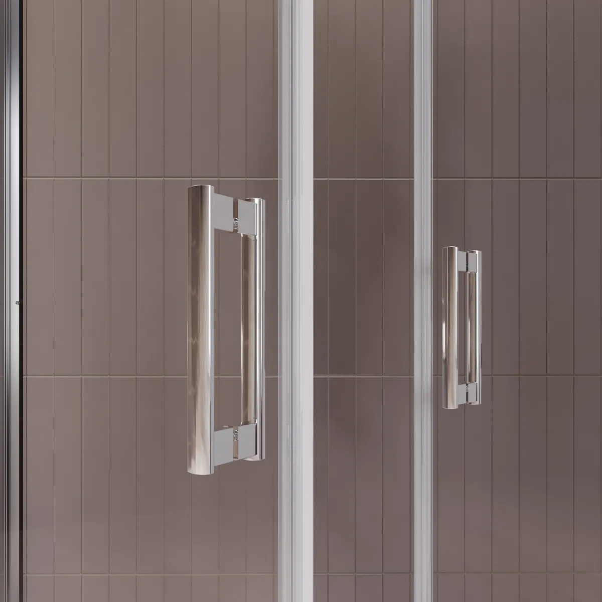 Cabine de douche deux faces saloon transparente h195 6mm Java