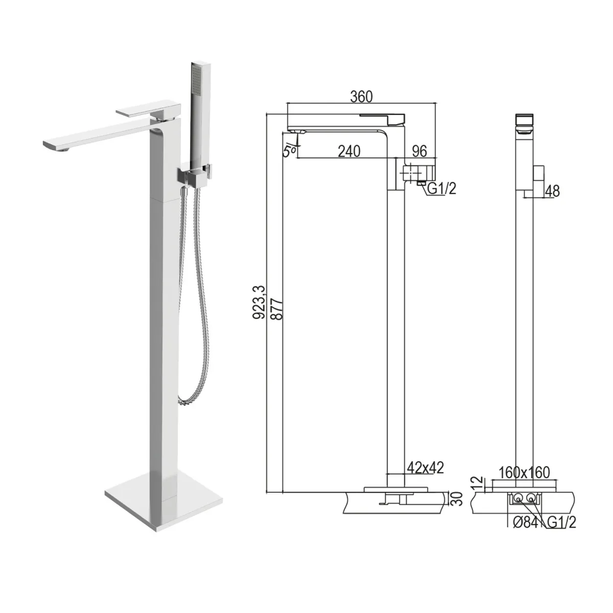 copy of Miscelatore vasca a pavimento