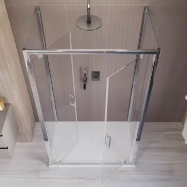 Cabine de douche 3 côtés saloon transparente h195 6mm Java