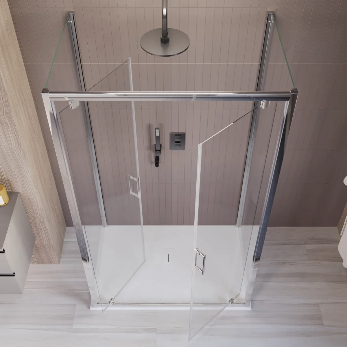 Cabine de douche 3 côtés saloon transparente h195 6mm Java