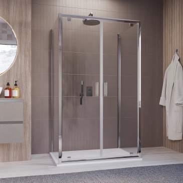 Cabine de douche 3 côtés saloon transparente h195 6mm Java