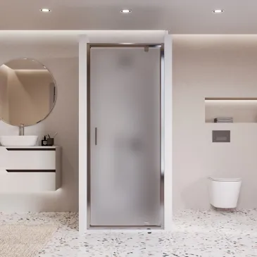 Porte de douche mono-panneau opaque 80 90 100 h195 6 mm anticalcaire