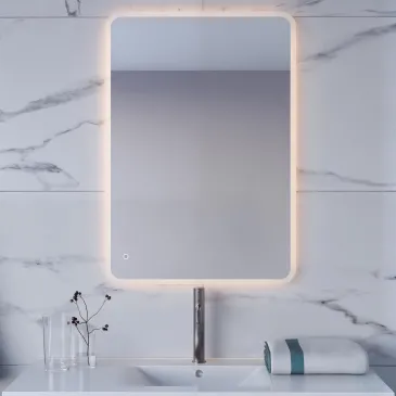 Specchio bagno rettangolare a led con accensione touch Boheme