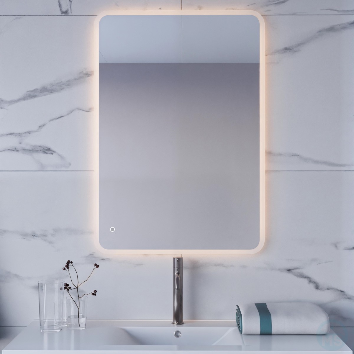 Specchio bagno led retroilluminato 70x100 100x70