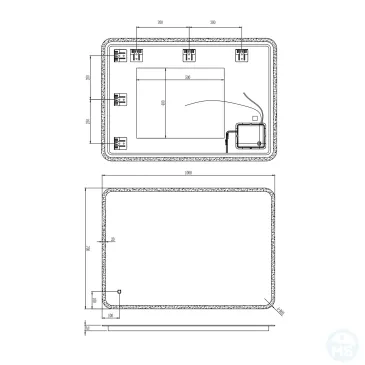 Specchio bagno led retroilluminato 70x120 120x70
