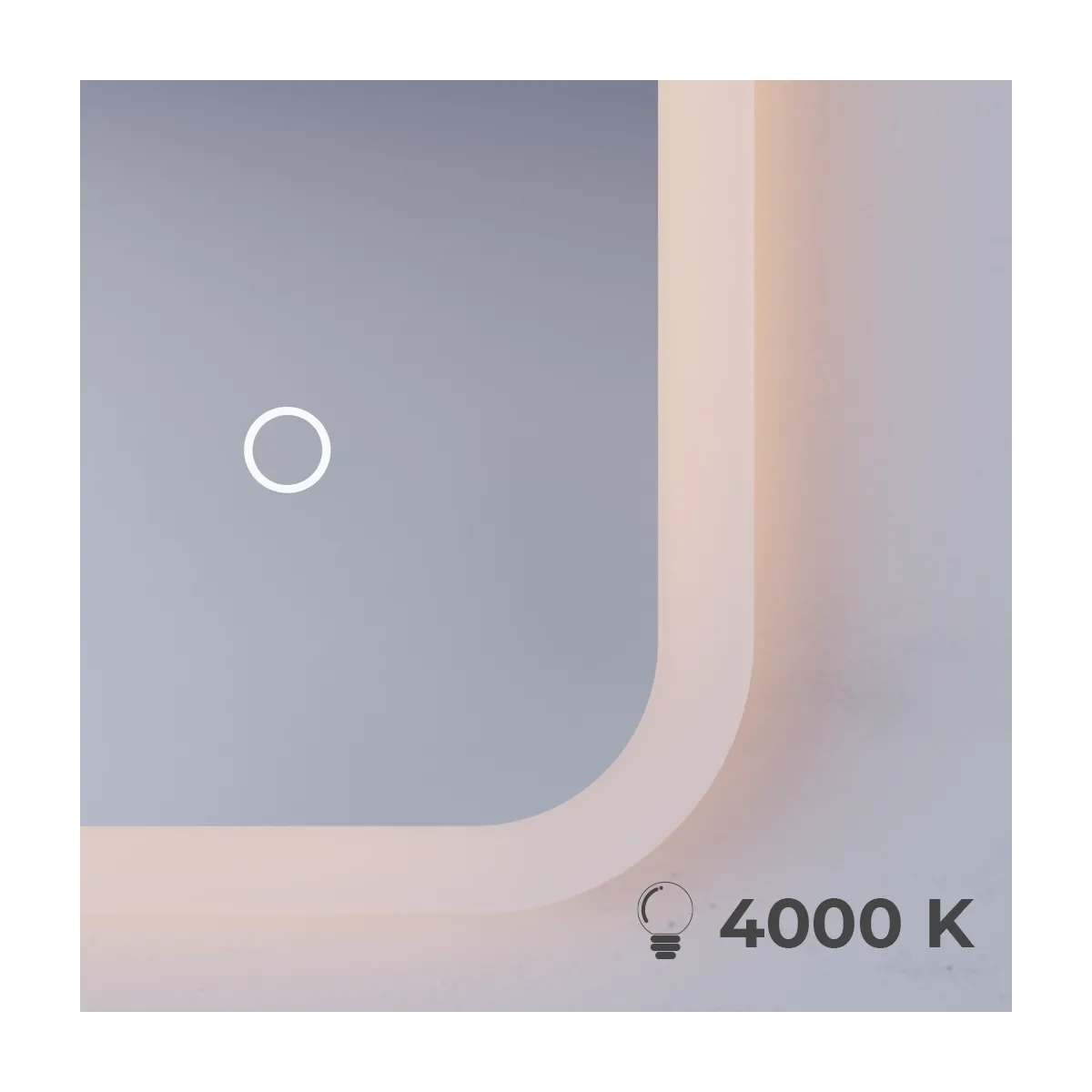 Specchio bagno led retroilluminato 80x60 60x80