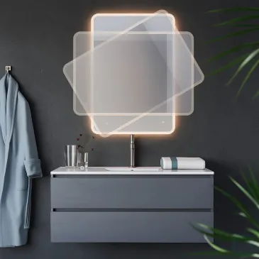copy of Specchio bagno rettangolare a led con accensione touch Boheme
