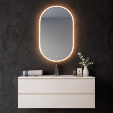 Specchio Bagno Ovale LED Touch-Screen | Mondialshop