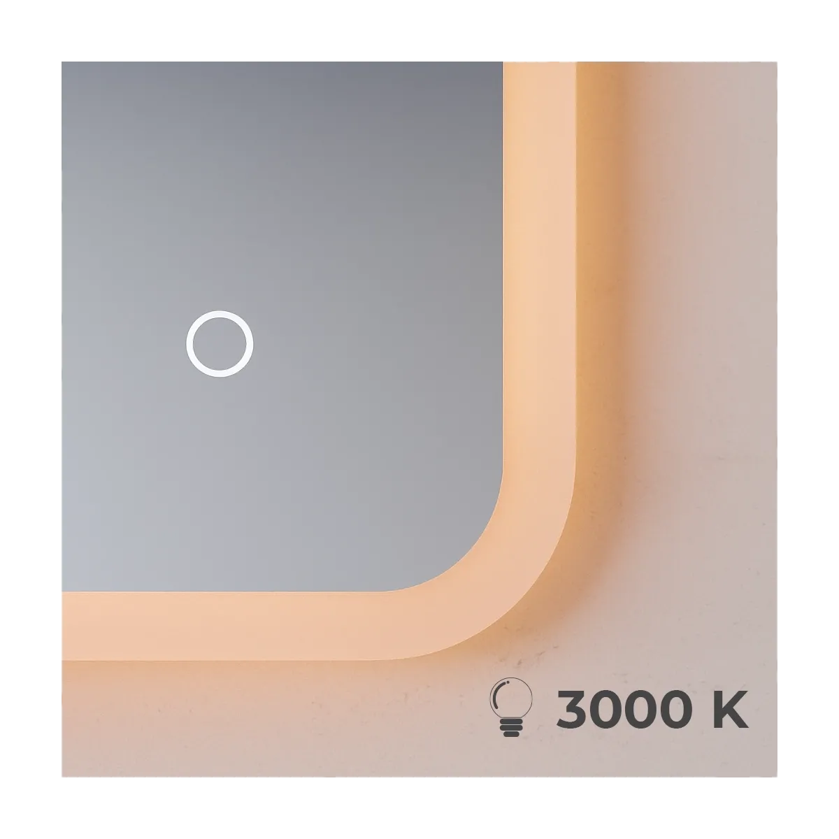 Miroir ovale tactile LED 60x100 MIMI