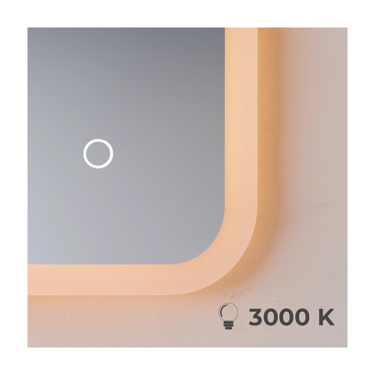 Ovaler LED-Touchscreen-Badezimmerspiegel | Mondialshop