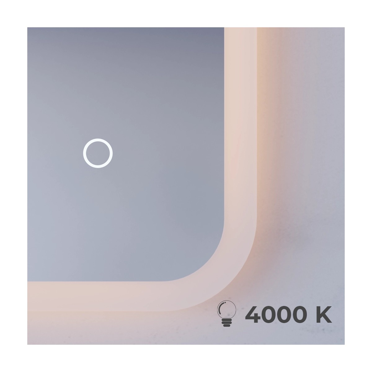 Ovaler LED-Touchscreen-Badezimmerspiegel | Mondialshop