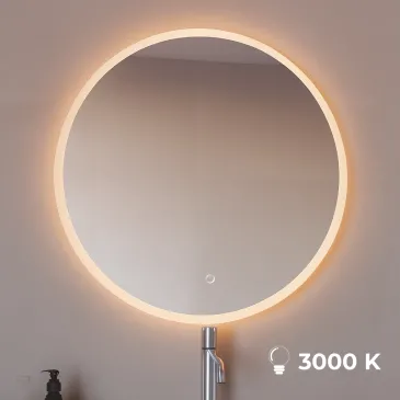 MIMI 70 cm runder LED-Spiegel mit Touchscreen-Steuerung